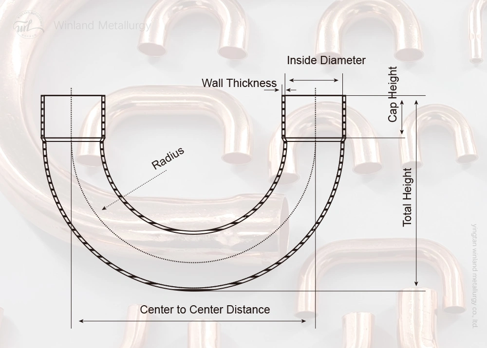 Tee Connection U Bend Refrigeration Copper Elbow Press Connector Fitting Plumbing Copper Fitting